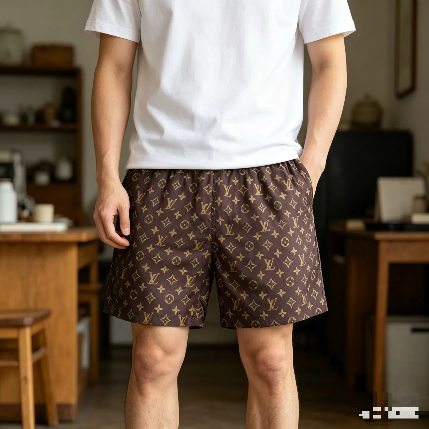Louis Vuitton/Louis Vuitton all-over presbyopia logo shorts